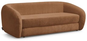 Ceglasta rozkładana sofa z tkaniny szenilowej 228 cm Neyo – Bobochic Paris