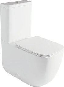 Kompletna Miska WC Przyścienna Whirlflush | Ultracienka Deska Duroplast Soft Close z Systemem Szybkiego Wypinania | Biały Matowy
