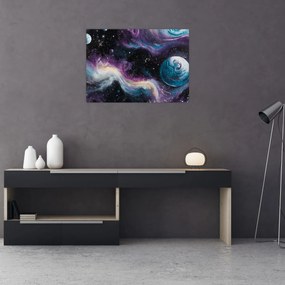 Obraz na szkle - Malowany wszechświat (70x50 cm)
