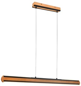Czarno-naturalna lampa wisząca LED Deacon – Trio