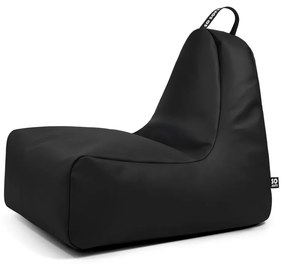 Czarny worek do siedzenia z imitacji skóry Chill XL – So Soft?