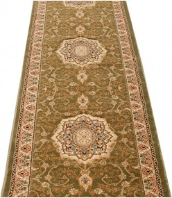 Zielony elegancki chodnik w tradycyjny wzór E1-H06