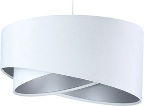 Biało-srebrna welurowa lampa wisząca - EX988 H9-Z36