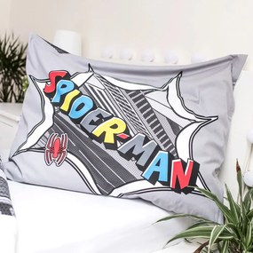 Szara dziecięca bawełniana pościel Jerry Fabrics Spiderman, 140x200 cm