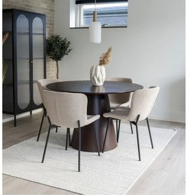 Okrągły stół z blatem w dekorze orzecha ø 120 cm Bolton – House Nordic