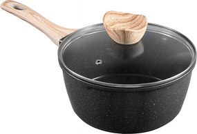 Garnek SucceBuy 2,4 L, Garnczek z Powłoką Nieprzywierającą, Pokrywa ze Szkła Hartowanego I Wyjmowana Rączka, Wielofunkcyjny, Garnek Kompatybilny z Kuchnią