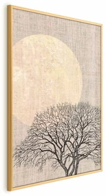 Plakat Poranna pełnia księżyca 29,7x42 cm z ramą złotą bez marginesu ARTGEIST B