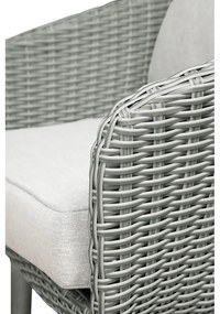 Jasnoszary zestaw mebli ogrodowych Bistro – Unique Furniture