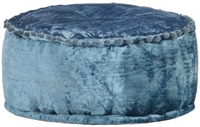 Niebieska pufa tapicerowana glamour - Zenuti