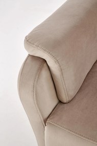 Fotel wypoczynkowy z funkcją elektrycznego rozkładania CROCUS beżowy