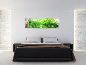 Obraz - Widok na tropikalny ogród (170x50 cm)