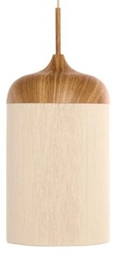 Lampa wisząca w naturalnym kolorze z tekstylnym kloszem ø 16 cm Dania – Light &amp; Living