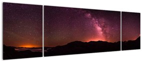 Obraz różowej Drogi Mlecznej (170x50 cm)