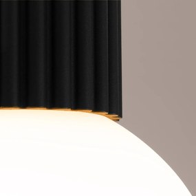 Plafon HALO czarny IP44 ryflowany SOLLUX  LIGHTING