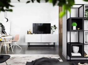 Szafka rtv na nóżkach biała A7-E37