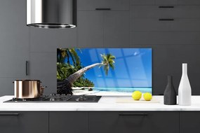 Panel Szklany Rajskie Wybrzeże pod Palmami
