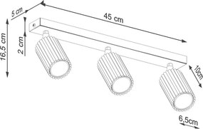 Szarobrązowa metalowa lampa punktowa 6,5x45 cm Gleam – Sollux