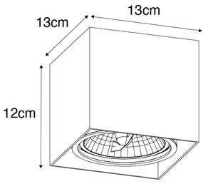 Projekt Reflektorek / Spot / Spotow czarny kwadrat AR111 - BoxDesignerski Oswietlenie wewnetrzne