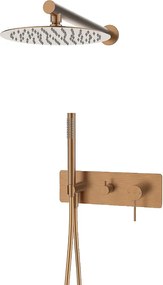 Envol kolumna prysznicowa wpuszczana mechaniczna szczotkowana miedź - Essebagno