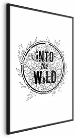 Plakat Into the wild 21x30 cm z ramą czarną z marginesem ARTGEIST B