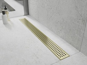 Mexen Flat M08 maskownica do odpływu liniowego 60 cm, złota szczotkowana - 1A25060