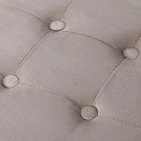 Beżowy składany taboret ZAREX VELVET L