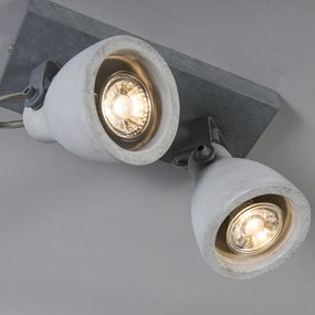 Industrialny reflektor szary beton 2-światła - Creto