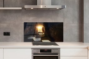 Szklany Panel Jaskinia i Krzyże o Poranku