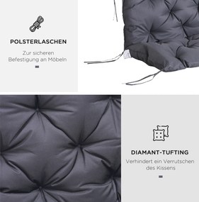 Outsunny poduszka na ławkę poduszka oparcia na ławce 150x98x8 cm