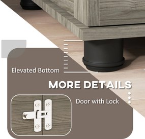 PawHut Klatka dla psów z miękką poduszką, do 20kg/50cm długości ciała, Metal, 80x56x63cm, Szary/Dekor drewna