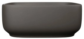 Umywalka ceramiczna nablatowa kwadratowa brązowa bez otworu na baterię 40x40 cm UNO 2 Mokka Matt