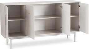 Czterodrzwiowa komoda glamour Marlen 155 cm, kolor kaszmir