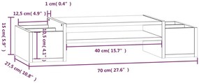 Biała podstawka pod monitor z półką - Svorini