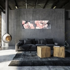 Obraz - Szkic kwiatów (170x50 cm)