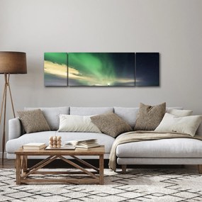 Obraz zorzy polarnej (170x50 cm)