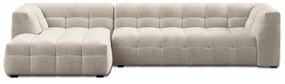 Beżowy aksamitny narożnik Windsor &amp; Co Sofas Vesta, lewostronny