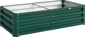 Outsunny Łóżko Ogrodowe Wysokie Zielone 120x60x30,5cm | Aosom PL