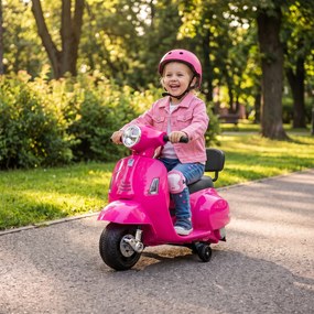 AIYAPLAY Elektryczny motorek dziecięcy Mini Vespa GTS 6V z akumulatorem litowym Ergonomiczne siedzisko i oparcie 1,5-3 lat | Aosom PL
