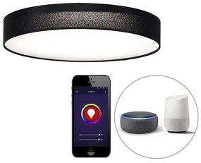 Inteligentna lampa sufitowa czarna 40 cm z diodami LED RGB - Taiko Nowoczesny Oswietlenie wewnetrzne
