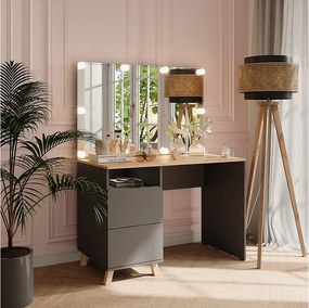 Stół toaletowy antracyt/artisan 110x55x75 karen