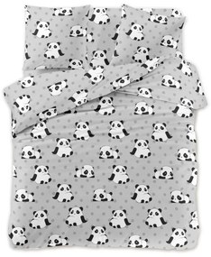 PrzytulneMieszkanie.pl PrzytulneMieszkanie.pl Pościel z mikrowłókna PANDA szare Rozmiar pościeli: 70 x 90 cm | 140 x 200 cm