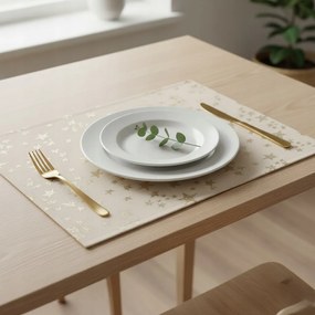 Podkładka pod Talerz Złota Mata na stół 33x45 cm w gwiazdki dekoracyjna