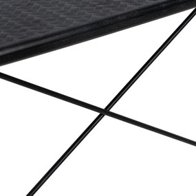 Czarna metalowa konsola 38x120 cm Oslo – Ixia