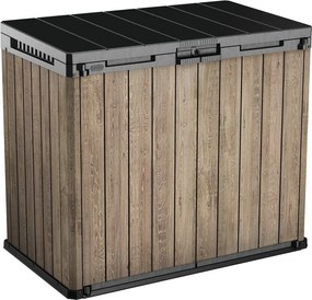 Brązowa plastikowa skrzynia ogrodowa Deco – Keter