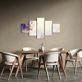Obraz kobiety z lawendą (125x70 cm)