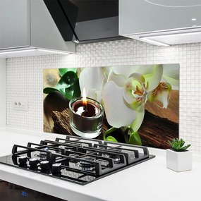 Panel Szklany Atmosfera Relaksu: Orchidea i Świeca