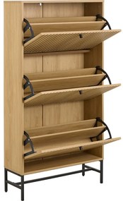 Uchylna szafka na buty w dekorze dębu w naturalnym kolorze 72x140x25 cm Albany – Actona