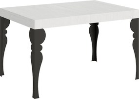 Stół rozkładany 140/224x80cm Paxon frassino biała nogi antracytowe