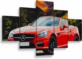 Obraz - czerwony Mercedes (125x70 cm)