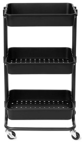 Czarny plastikowy regał na kółkach 43x36 cm Grena – Compactor